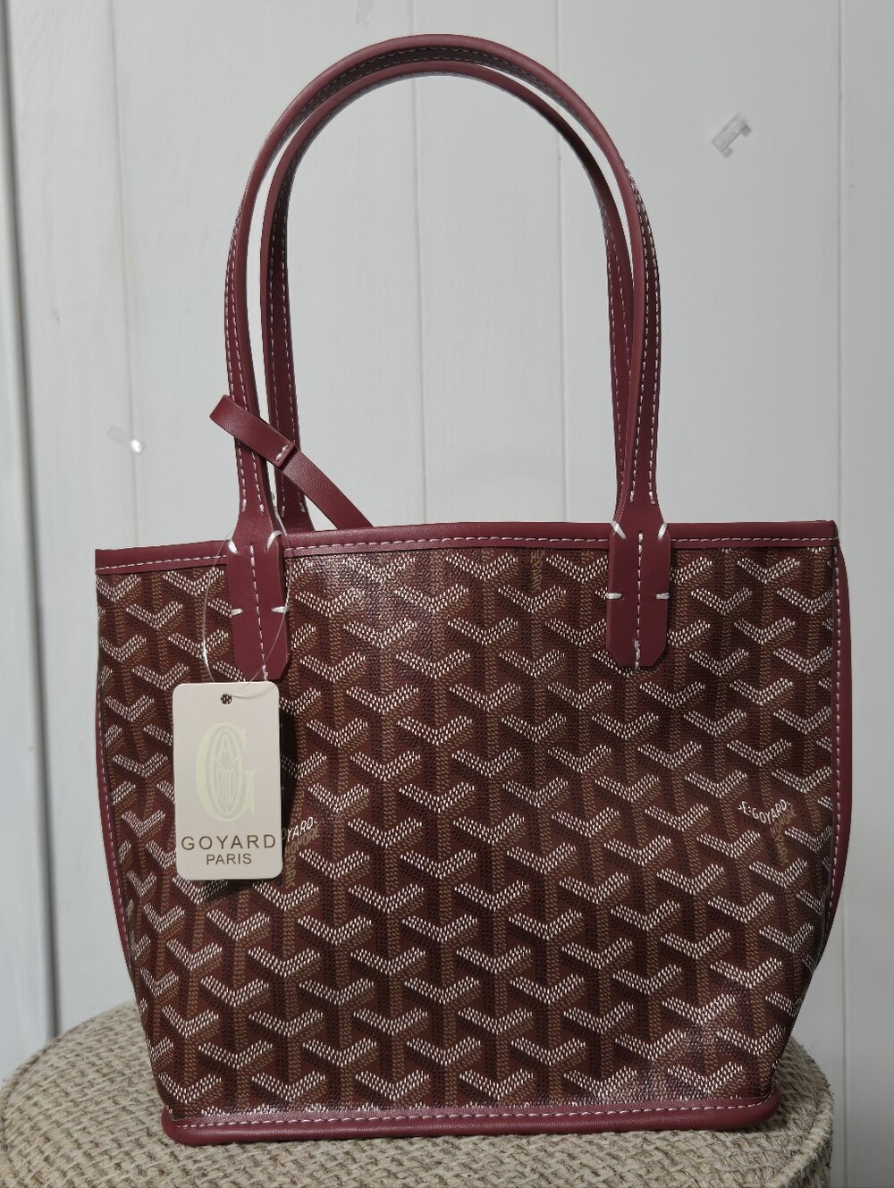 New Mini A Style Burgundy Tote Bag - Picture 12 of 12